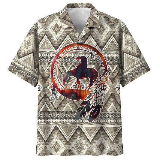 Native American Hawaiian Shirt Dreamcatcher Triangle Design Beautiful Theme, Hawaiian Shirt Gift, Christmas Gift