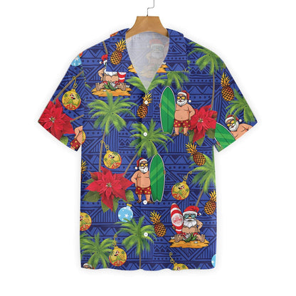 Santa Claus With Pineapple Design Hawaiian Shirt, Hawaiian Shirt Gift, Christmas Gift