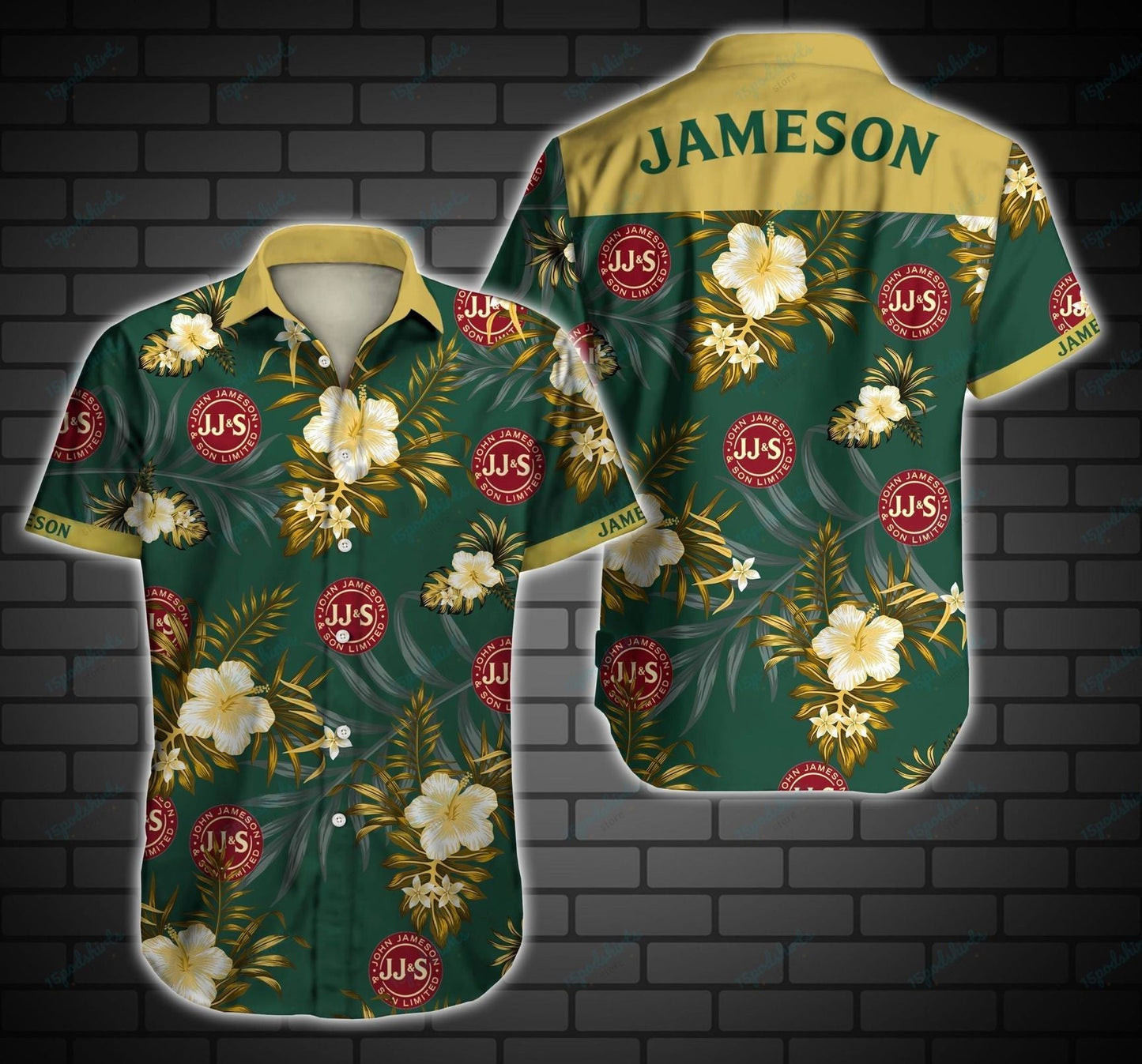 Jameson Hawaiian Aloha Shirt Hawaiian Shorts Beach Short Sleeve, Hawaiian Shirt Gift, Christmas Gift