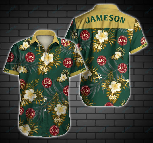 Jameson Hawaiian Aloha Shirt Hawaiian Shorts Beach Short Sleeve, Hawaiian Shirt Gift, Christmas Gift