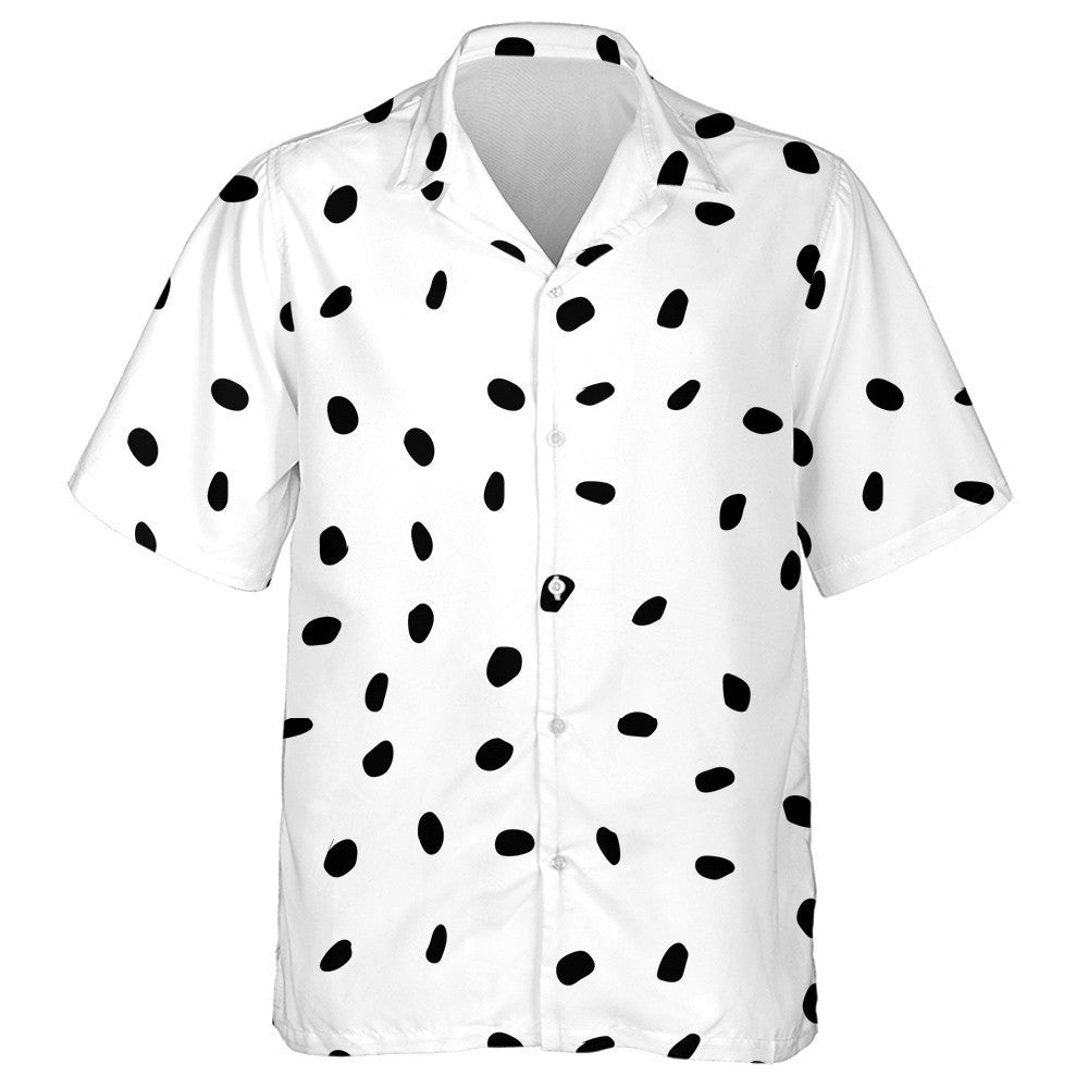 Ideal Black White Ink Dalmatian Cow Giraffe Skin Hawaiian Shirt, Hawaiian Shirt Gift, Christmas Gift