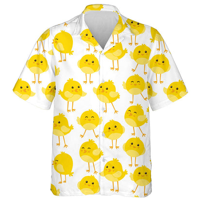 Cute And Adorable Yellow Chicken Dancing And Singing Hawaiian Shirt, Hawaiian Shirt Gift, Christmas Gift