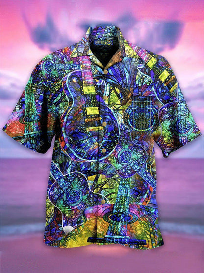 Music Guitar Love Life 3D All Over Printed Hawaiian Shirt, Hawaiian Shirt Gift, Christmas Gift