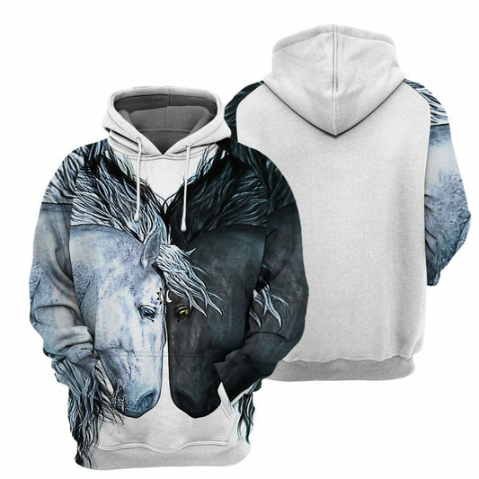 White Horse - 3D All Over Printed Shirt Tshirt Hoodie Apparel