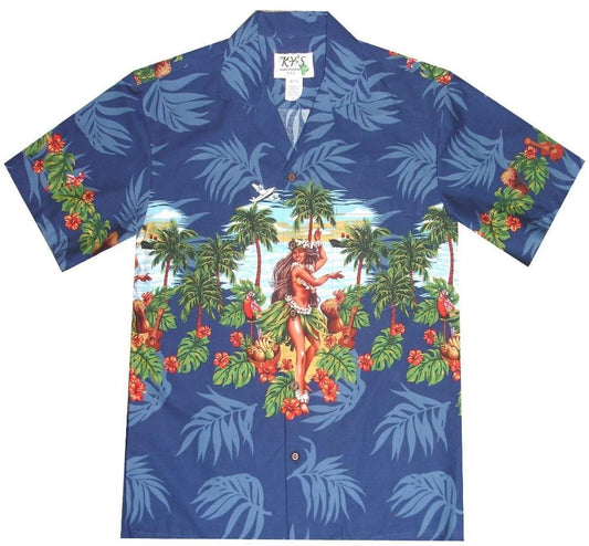 Traditional Hula Girl Hawaiian Aloha Shirt Hawaiian Shorts Beach Short Sleeve, Hawaiian Shirt Gift, Christmas Gift