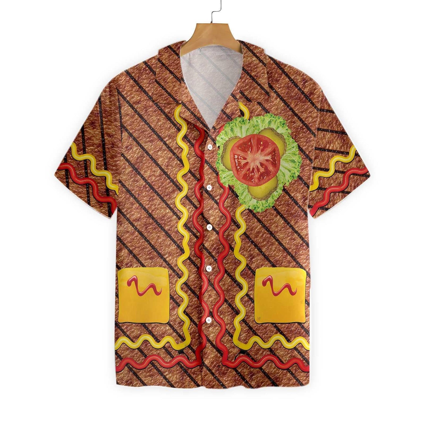 Halloween Burger Costume Shirt Hawaiian Shirt, Hawaiian For Gift