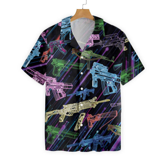 The Battle Is Calling Gun In Different Colors Design Hawaiian Shirt, Hawaiian Shirt Gift, Christmas Gift