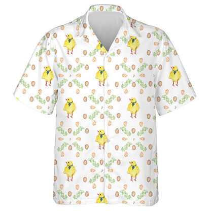 Cute Chicken In Bow Tie With Egg And Plant Hawaiian Shirt, Hawaiian Shirt Gift, Christmas Gift
