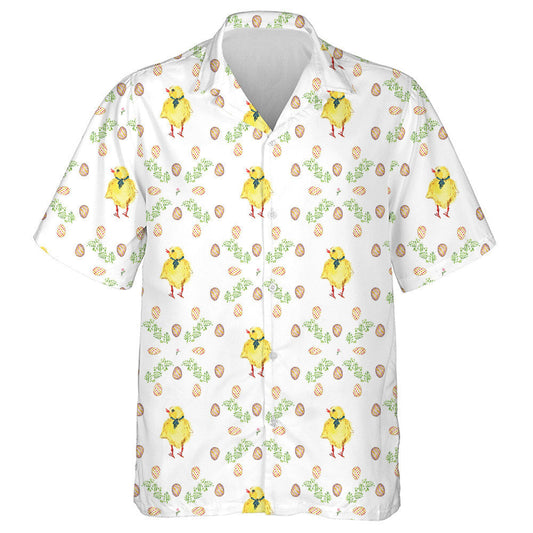 Cute Chicken In Bow Tie With Egg And Plant Hawaiian Shirt, Hawaiian Shirt Gift, Christmas Gift