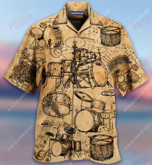 No Drums No Life Know Drums Know Life Hawaiian Shirt Vacation Short Sleeve Tactical Hawaiian Shirt Hawaiian Shirts For Women, Hawaiian Shirt Gift, Christmas Gift