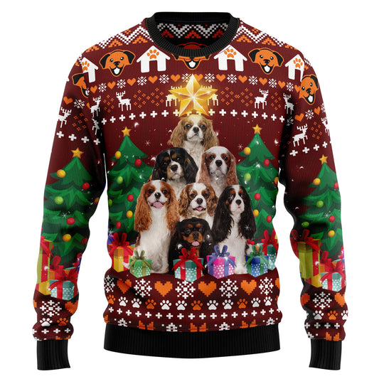 Cavalier King Charles Spaniel Pine Tree Ugly Christmas Sweater,Christmas Gift,Gift Christmas 2024