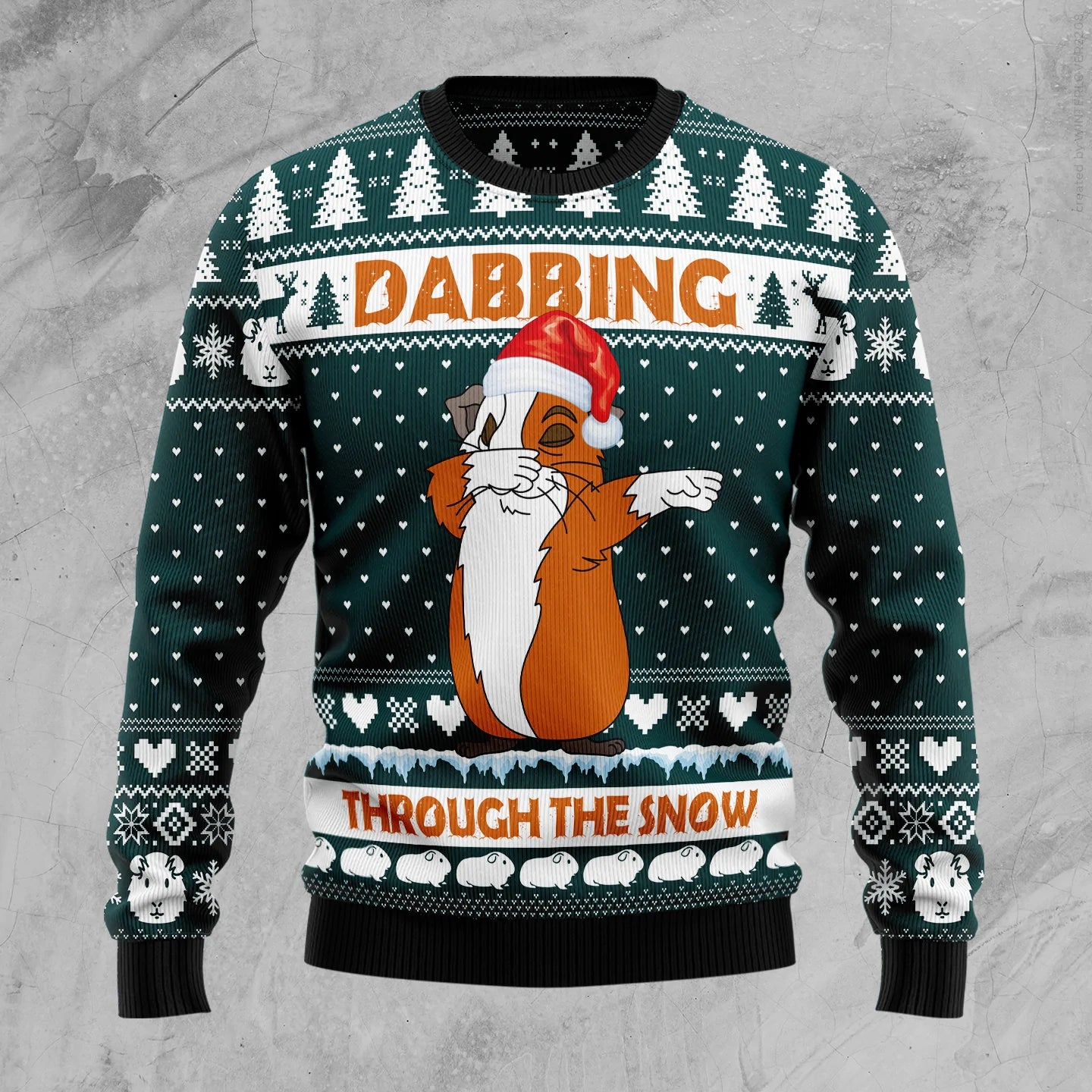 Dabbing Through The Snow Guinea Pig Ugly Christmas Sweater,Christmas Gift,Gift Christmas 2024