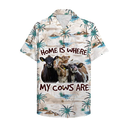 Farmer Cow Home Is Where My Cows Are Hawaiian Shirt, Hawaiian Shirt Gift, Christmas Gift