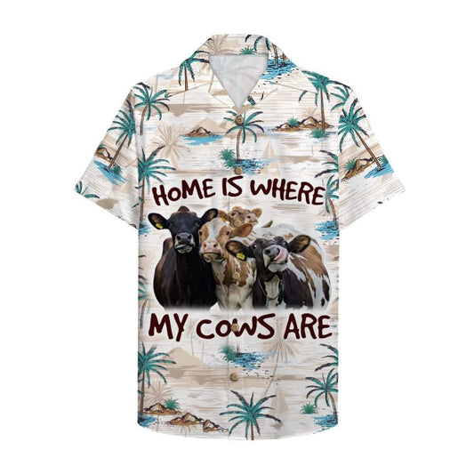 Farmer Cow Home Is Where My Cows Are Hawaiian Shirt, Hawaiian Shirt Gift, Christmas Gift