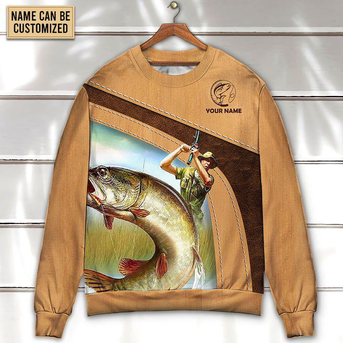 Fishing An Old Fisherman And The Best Catch Personalized Ugly Christmas Sweater, Christmas Gift, Gift Christmas 2024