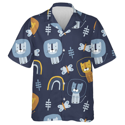 Funny Lions Butterflies And Rainbows Hawaiian Shirt,Hawaiian Shirt Gift, Christmas Gift