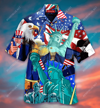 Patriotism Is Voluntary Hawaiian Aloha Shirt Hawaiian Shorts Beach Short Sleeve, Hawaiian Shirt Gift, Christmas Gift
