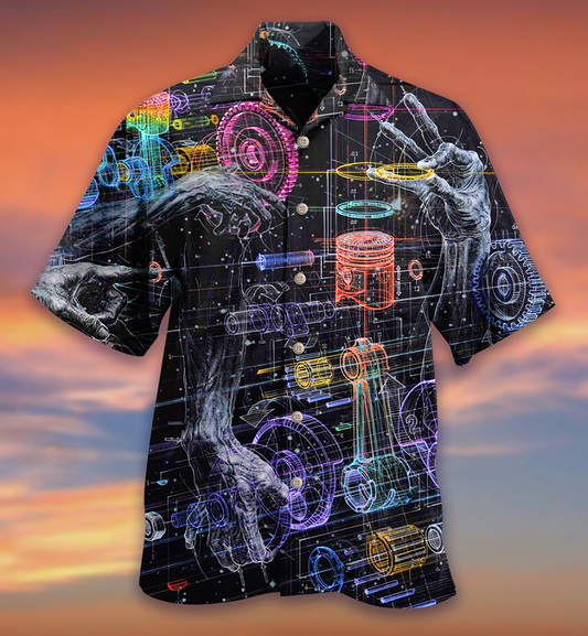 Engine Powerfull - Hawaiian Shirt, Hawaiian Shirt Gift, Christmas Gift