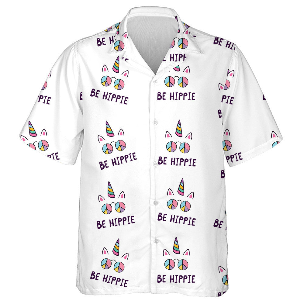 Lovely Pttern Of Hippie Guitar Rainbow And Flowers Hawaiian Shirt, Hawaiian Shirt Gift, Christmas Gift