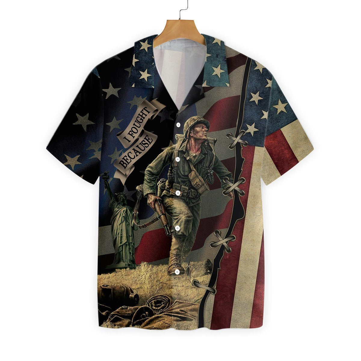 Memories Veteran Seamless Background Design Hawaiian Shirt,Hawaiian Shirt Gift, Christmas Gift