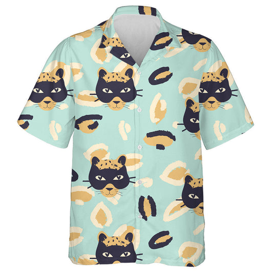 Exotic Leopard Animal With Black Mask Hawaiian Shirt,Hawaiian Shirt Gift, Christmas Gift