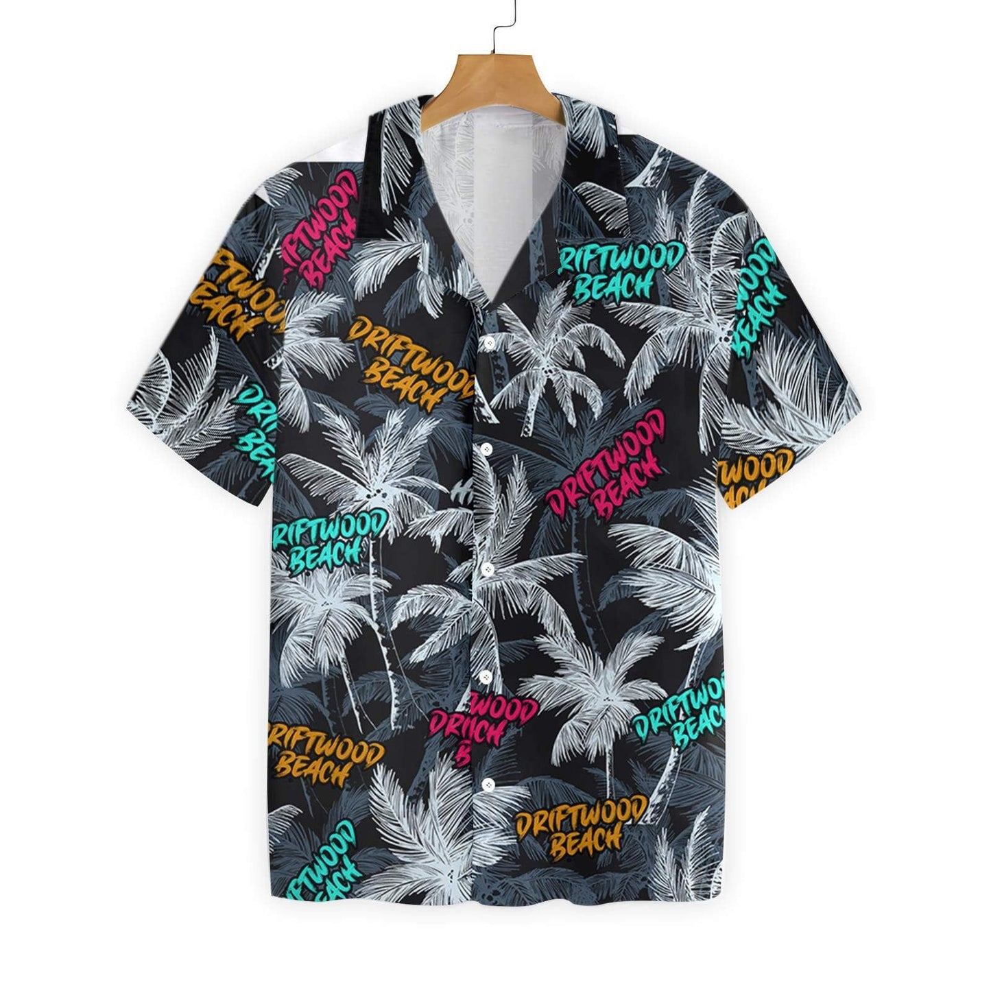 Driftwood Beach Coconut Tree Seamless Pattern Hawaiian Shirt,Hawaiian Shirt Gift, Christmas Gift