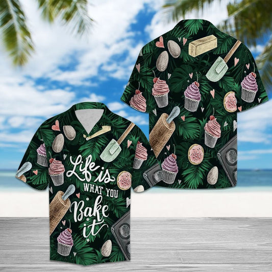 Life Is What You Bake It Design Hawaiian Shirt, Hawaiian Shirt Gift, Christmas Gift