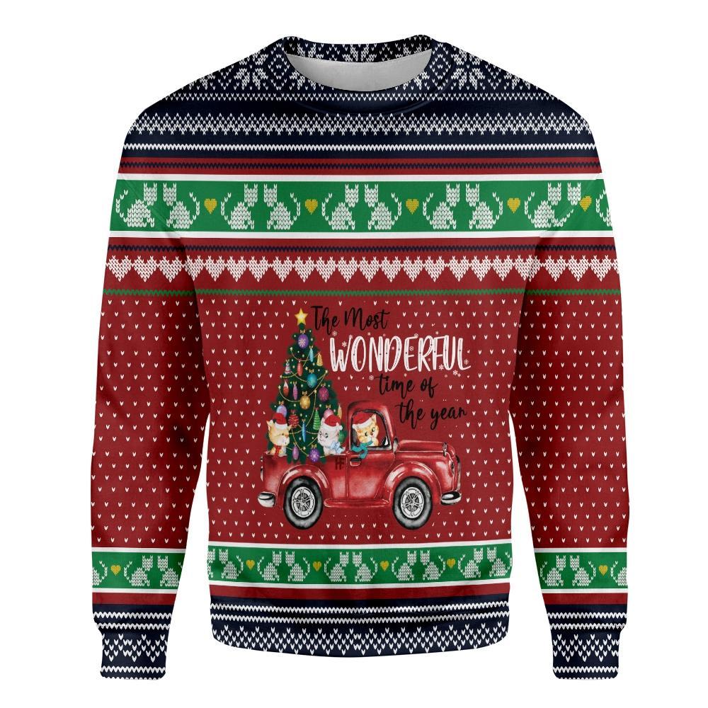 Cat The Most Wonderful Time Of Year Ugly Christmas Sweater, Christmas Ugly Sweater,Christmas Gift,Gift Christmas 2022