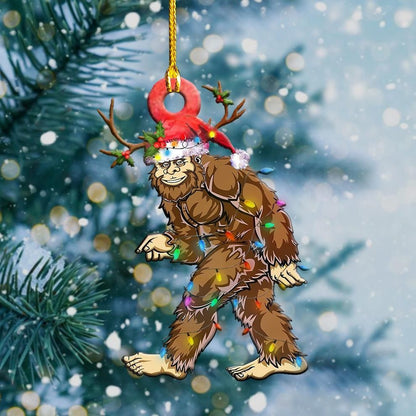 Bigfoot Christmas Light Shape Ornament, Christmas Ornament Gift, Christmas Gift, Christmas Decoration