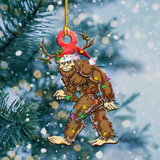 Bigfoot Christmas Light Shape Ornament, Christmas Ornament Gift, Christmas Gift, Christmas Decoration