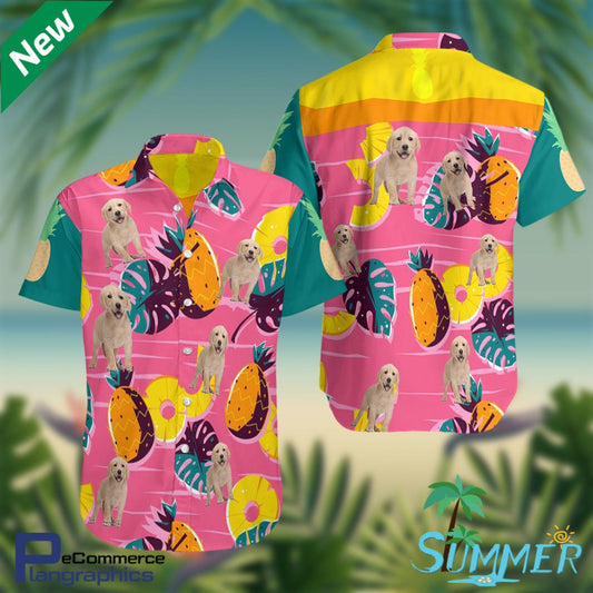 Labrodor Summer Hawaiian Aloha Shirt Hawaiian Shorts Beach Short Shirt, Hawaiian Shirt Gift, Christmas Gift