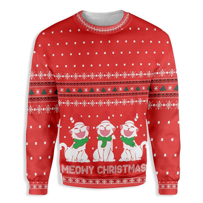 Cat Meowy Christmas Ugly Christmas Sweater, Christmas Ugly Sweater,Christmas Gift,Gift Christmas 2022