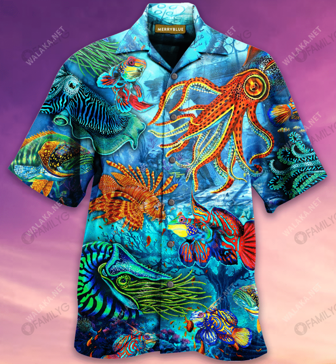 Aquarium Life Unisex Hawaiian Shirt, Christmas Gift