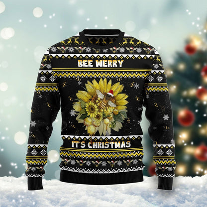 Bee Merry Its Time Ugly Christmas Sweater, Christmas Ugly Sweater,Christmas Gift,Gift Christmas 2022
