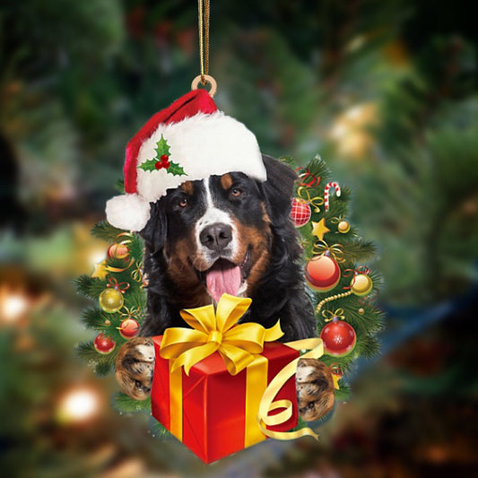 Bernese Mountain-Dogs give gifts Hanging Christmas Plastic Hanging Ornament, Christmas Ornament Gift, Christmas Gift, Christmas Decoration