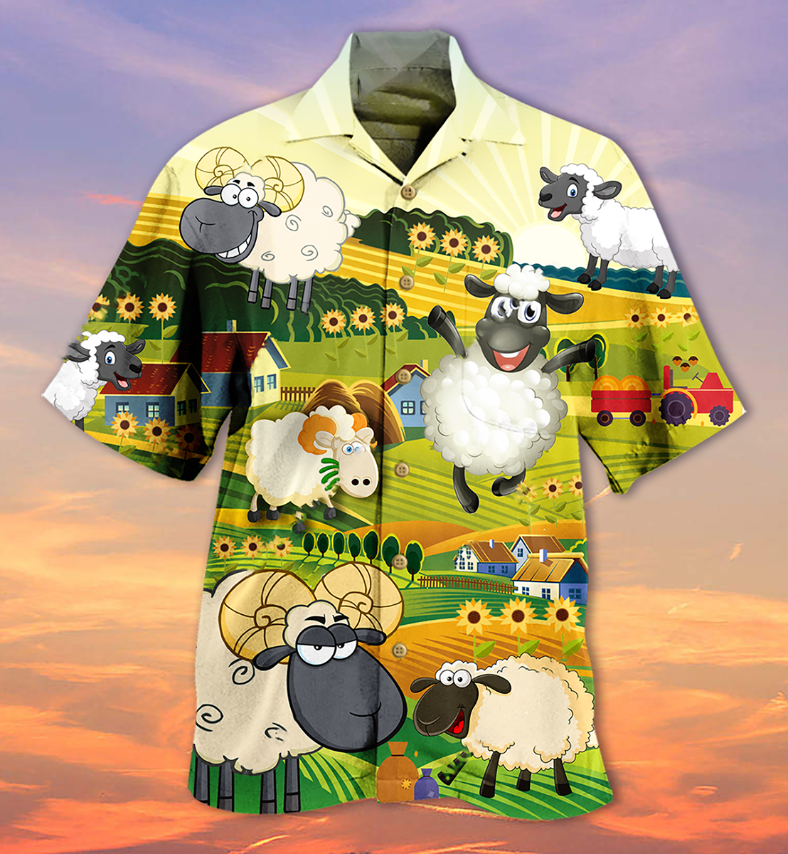 Lamb Happiness - Hawaiian Shirt, Hawaiian Shirt Gift, Christmas Gift