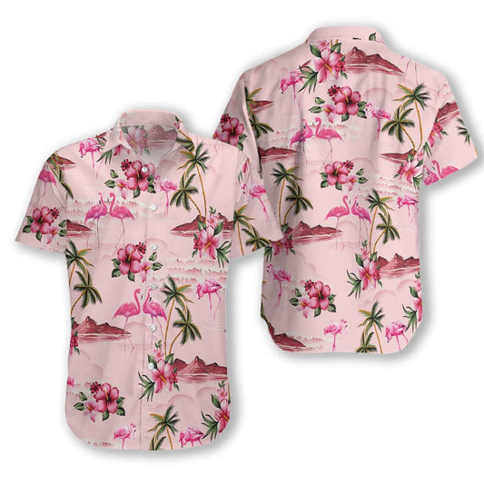 Flamingo 27 Ez23 2610 Hawaiian Aloha Shirt Hawaiian Shorts Beach Short Sleeve, Hawaiian Shirt Gift, Christmas Gift