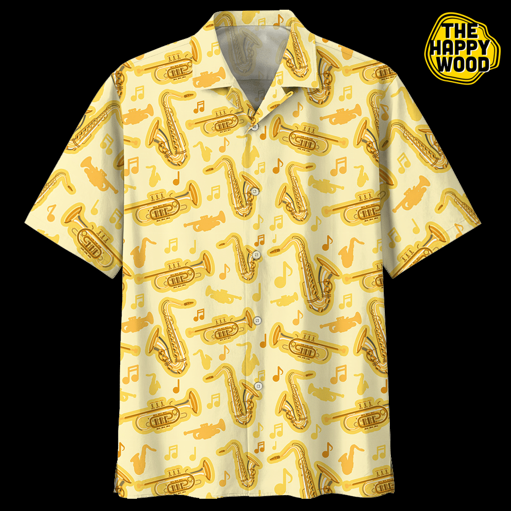 Saxophone Hawaiian Shirt, Hawaiian Shirt Gift, Christmas Gift