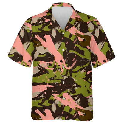 Abstract Camouflage Colorful Wild Animal Panther Hawaiian Shirt, Hawaiian Shirt Gift, Christmas Gift