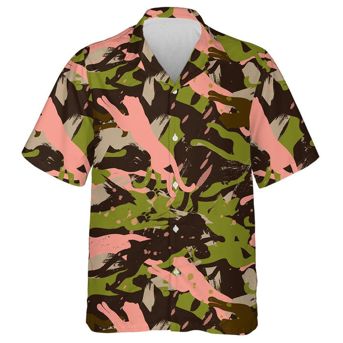 Abstract Camouflage Colorful Wild Animal Panther Hawaiian Shirt, Hawaiian Shirt Gift, Christmas Gift