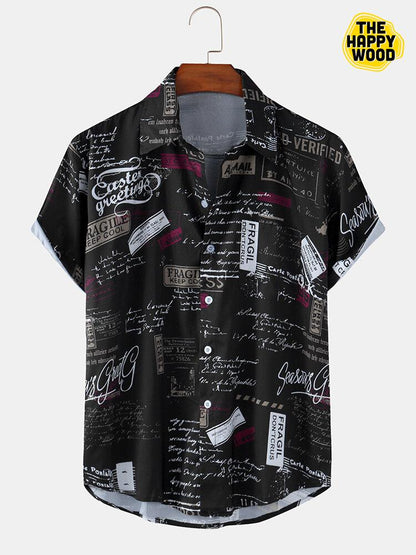 Hawaiihemd mit Bildbuchstaben-Aufdruck, Hawaiihemd als Geschenk, Weihnachtsgeschenk