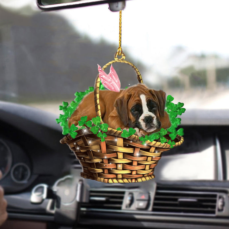 Boxer Ornament Interior Car, Sleeping Lucky Fairy Two Sided Ornament, Christmas Decoration
