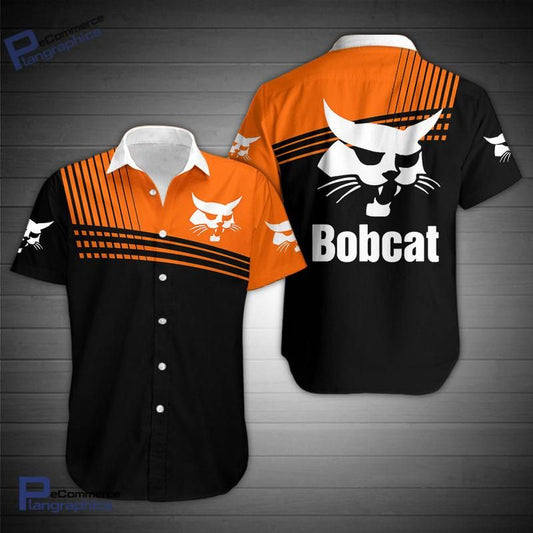 Bobcat Aloha Shirt Button Up T Shirt Hawaiian Aloha Shirt Hawaiian Shorts Beach Short Shirt,Hawaiian Shirt Gift, Christmas Gift