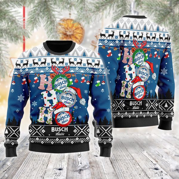 Busch Latte Ho Ho Ho Christmas Ugly Sweater, Christmas Ugly Sweater,Christmas Gift,Gift Christmas 2022