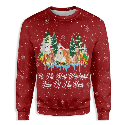 Christmas Golden Retriever It’S The Most Wonderful Time Of The Year Ugly Christmas Sweater, Christmas Ugly Sweater,Christmas Gift,Gift Christmas 2022