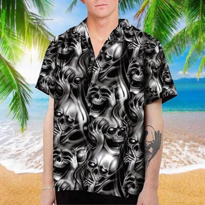 Skull Hawaiian Shirt, Hawaiian Shirt Gift, Christmas Gift
