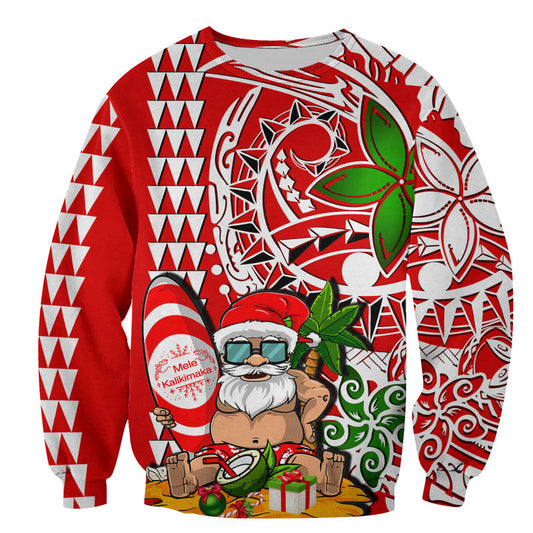 Hawaii Mele Kalikimaka Santa Claus Beach Sweater, Christmas Ugly Sweater, Christmas Gift, Gift Christmas 2024