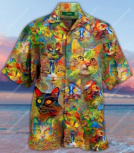 Amazing Cat Unisex Hawaiian Shirt, Hawaiian Shirt Gift, Christmas Gift