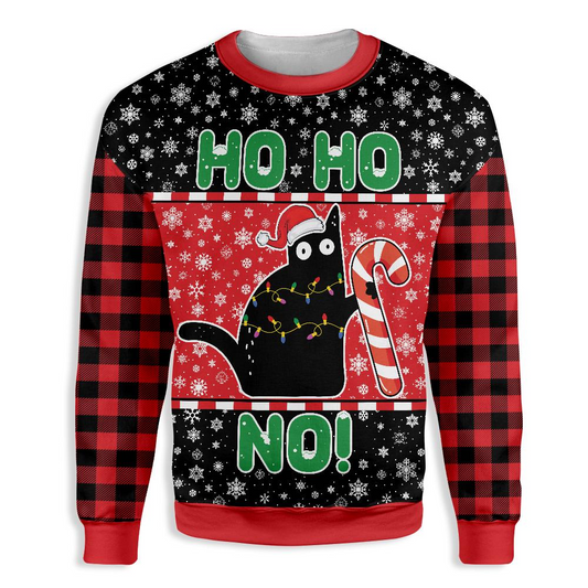 Cat Ho Ho No Christmas Ugly Christmas Sweater, Christmas Ugly Sweater,Christmas Gift,Gift Christmas 2022