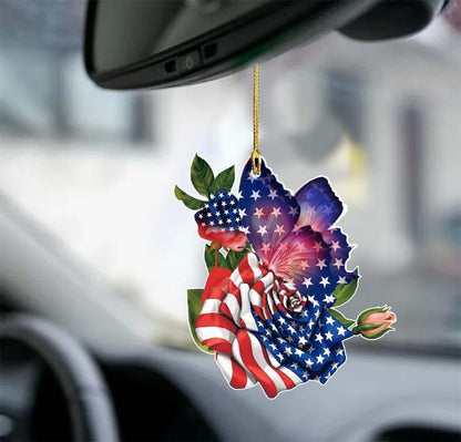 Butterfly proud and rose butterfly lovers ornament, Happy Christmas Ornament, Christmas Gift, Christmas Decoration